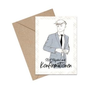 Tillykke med konfirmationen - dreng (A6)