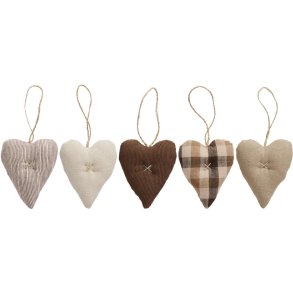 Hjerte 5 ass. brune My Nostalgic Christmas