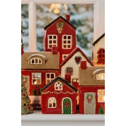 Hus t/fyrfadslys m.  rd sljfe p dren