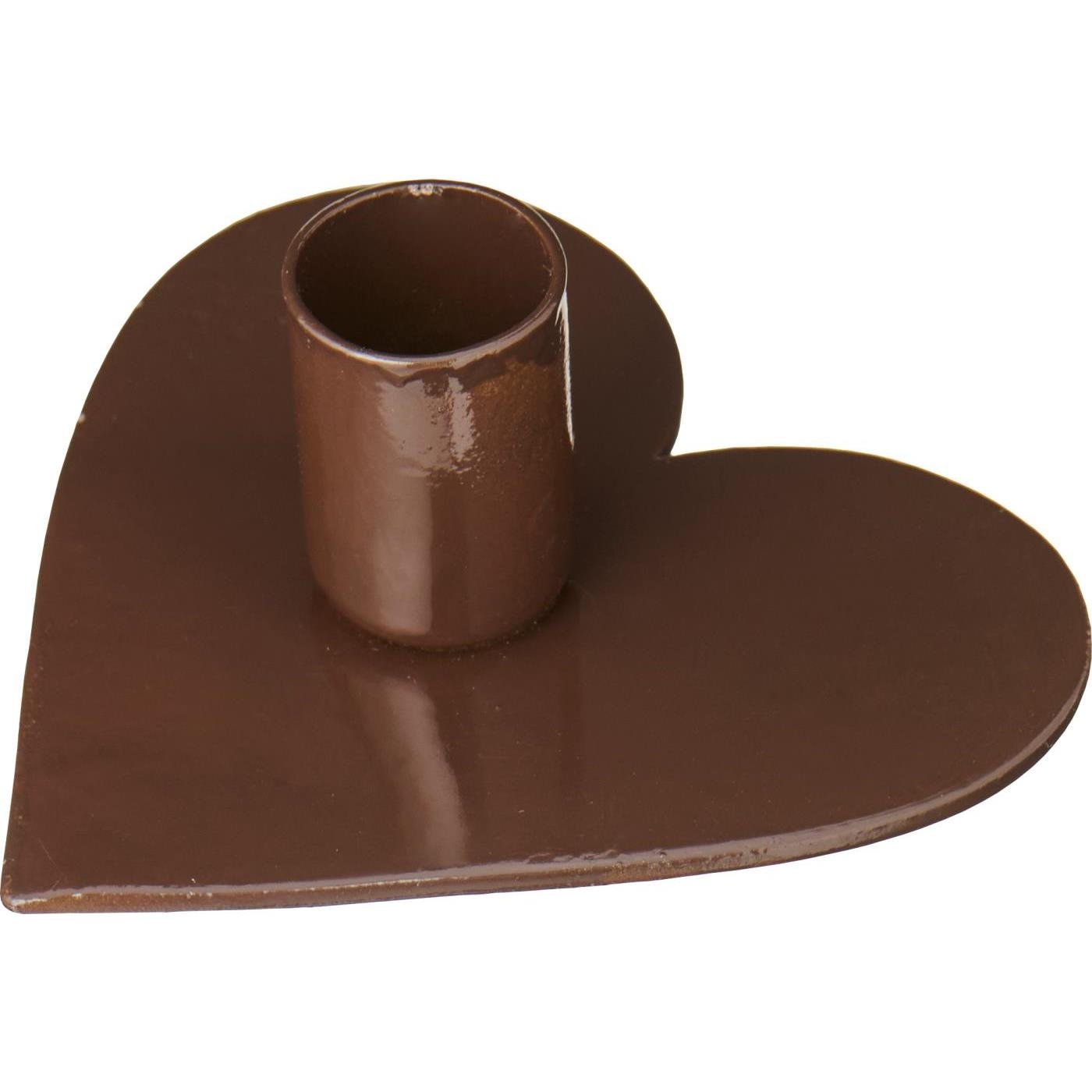 Hjerteformet lysestage t. 1.3 cm.