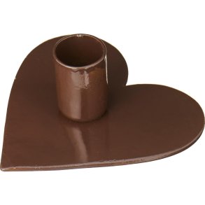 Hjerteformet lysestage t. 1.3 cm.