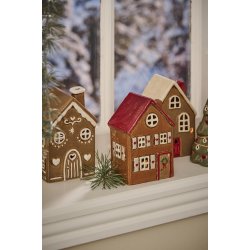 Hus t/fyrfadslys "Gingerbread"