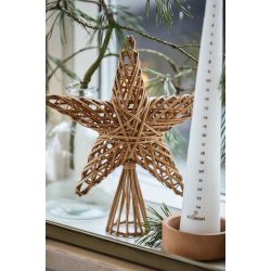 Kalenderlys 1-24 hvid m/kobbertal kegleformet