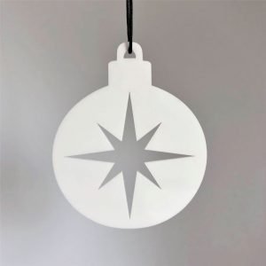JULEKUGLE MED STJERNE