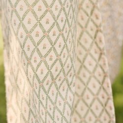  Viskestykke Bella natur m/grnt rudemnster og Blomster